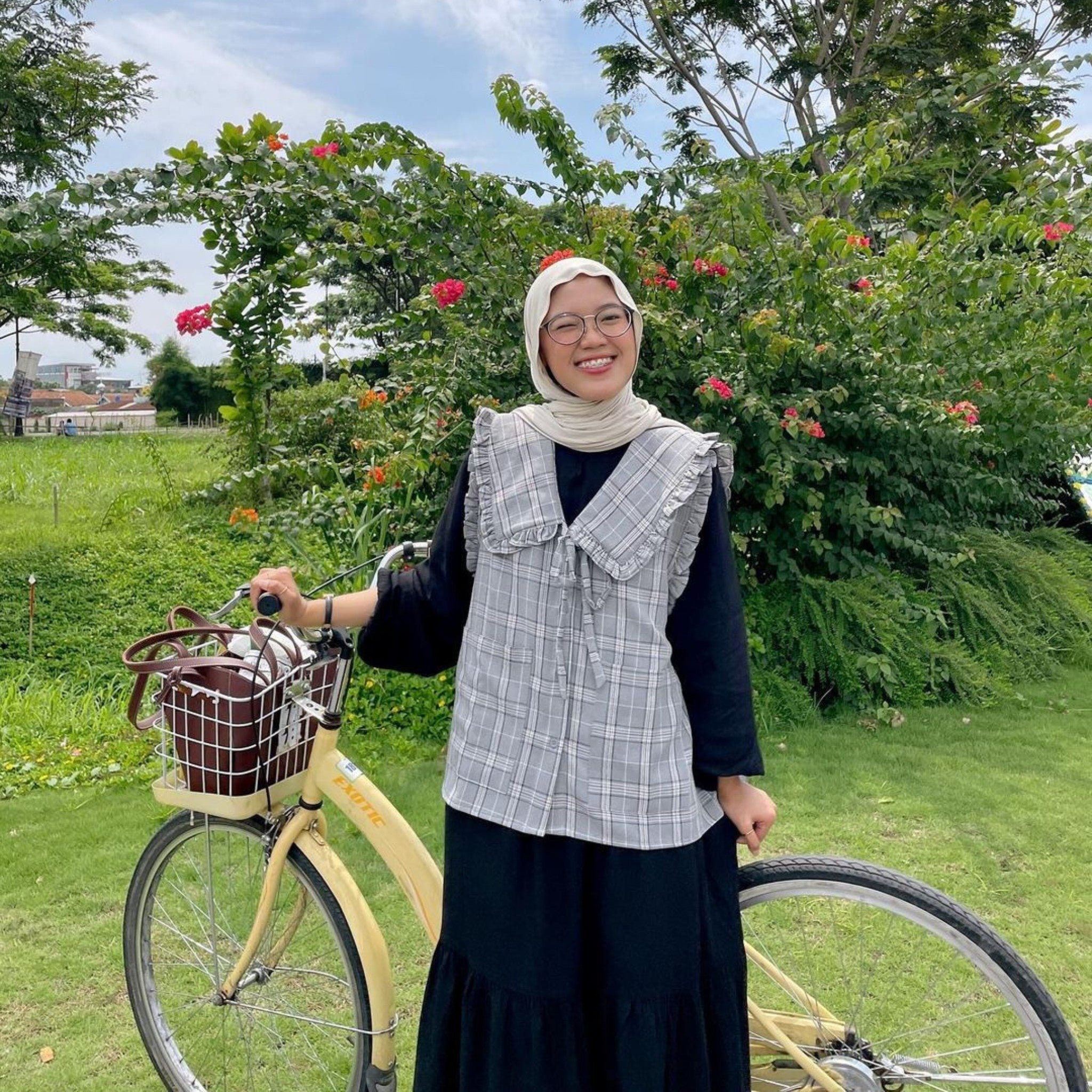 Image of Eclemix Outer Mosha | Vest Wanita Tartan Tanpa Lengan